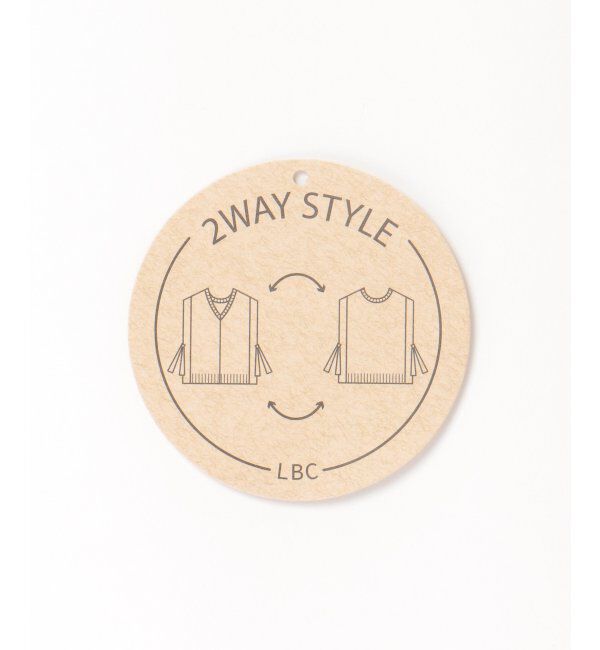 Lbc with Life「2WAY配色リボンベスト」|ニット・セーター|