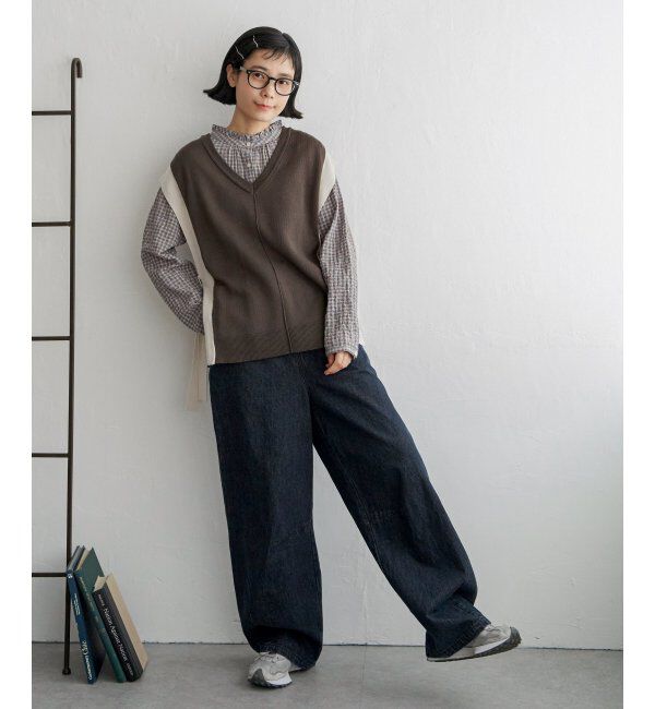 Lbc with Life「2WAY配色リボンベスト」|ニット・セーター|