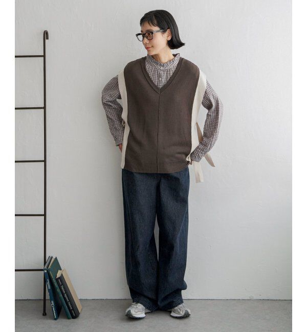 Lbc with Life「2WAY配色リボンベスト」|ニット・セーター|