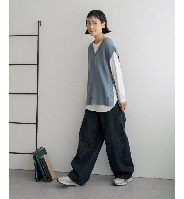 Lbc with Life「2WAY配色リボンベスト」|ニット・セーター|