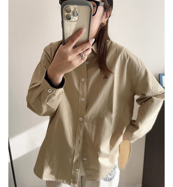 Lbc with Life「ミニロゴシシュウオーバーシャツ」|シャツ・ブラウス|ベージュ