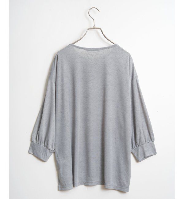 Lbc with Life「シアーロゴ刺繍7分袖Tシャツ」|Tシャツ・カットソー|