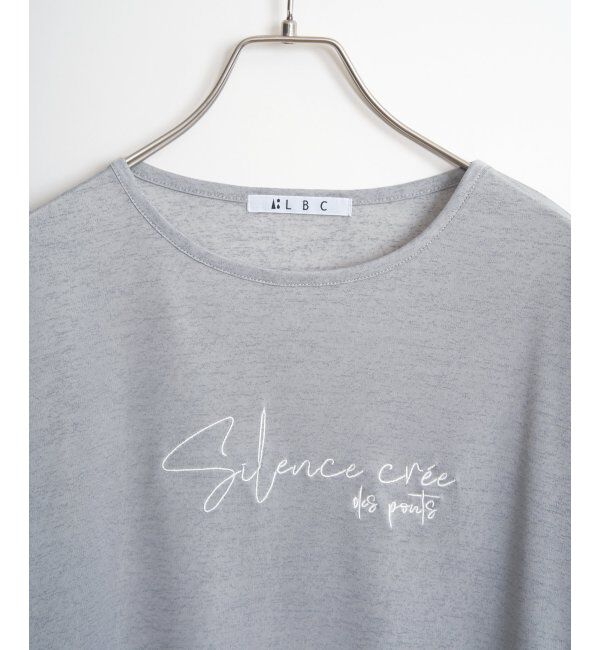 Lbc with Life「シアーロゴ刺繍7分袖Tシャツ」|Tシャツ・カットソー|