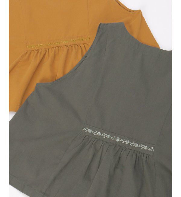 Lbc with Life「エクリュ パッカリング深Vベスト」|ダウンベスト・ベスト|