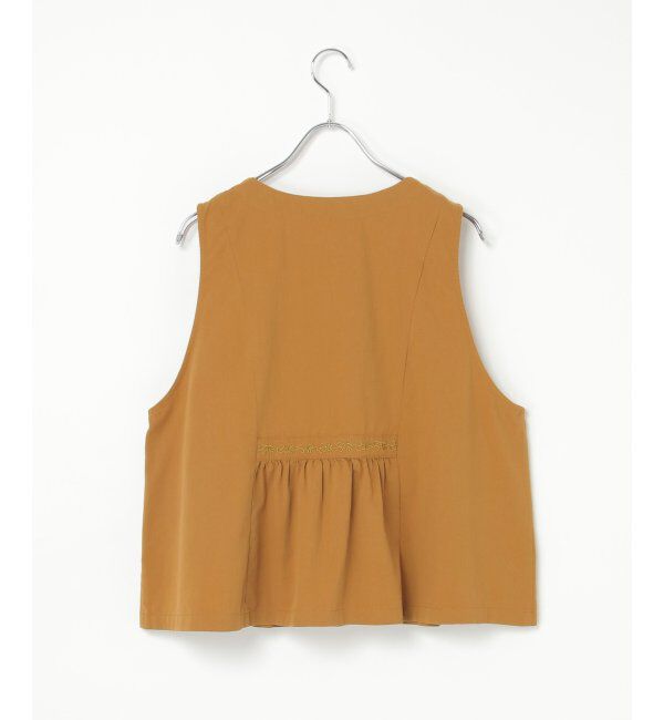 Lbc with Life「エクリュ パッカリング深Vベスト」|ダウンベスト・ベスト|