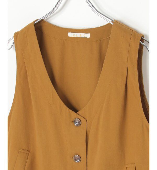 Lbc with Life「エクリュ パッカリング深Vベスト」|ダウンベスト・ベスト|