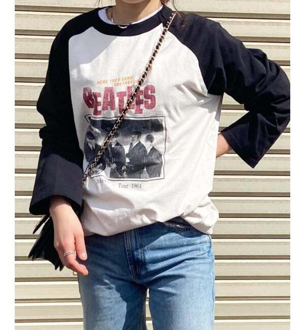VENCE share style「【別注】THE BEATLES ザ ビートルズ ツアーラグランロンT」|Tシャツ・カットソー|オフホワイト