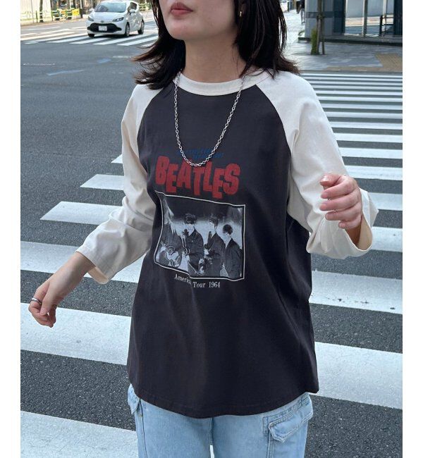 VENCE share style「【別注】THE BEATLES ザ ビートルズ ツアーラグランロンT」|Tシャツ・カットソー|チャコール