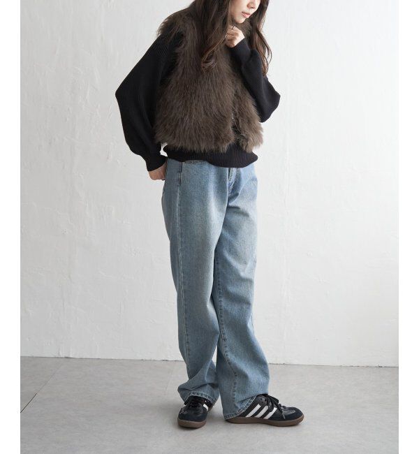 VENCE share style「フェイクファーショート丈ジレ」|その他|