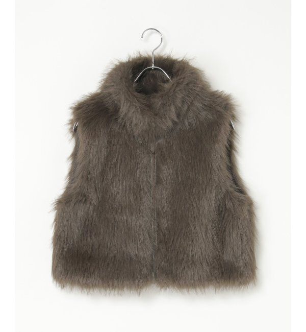 VENCE share style「フェイクファーショート丈ジレ」|その他|