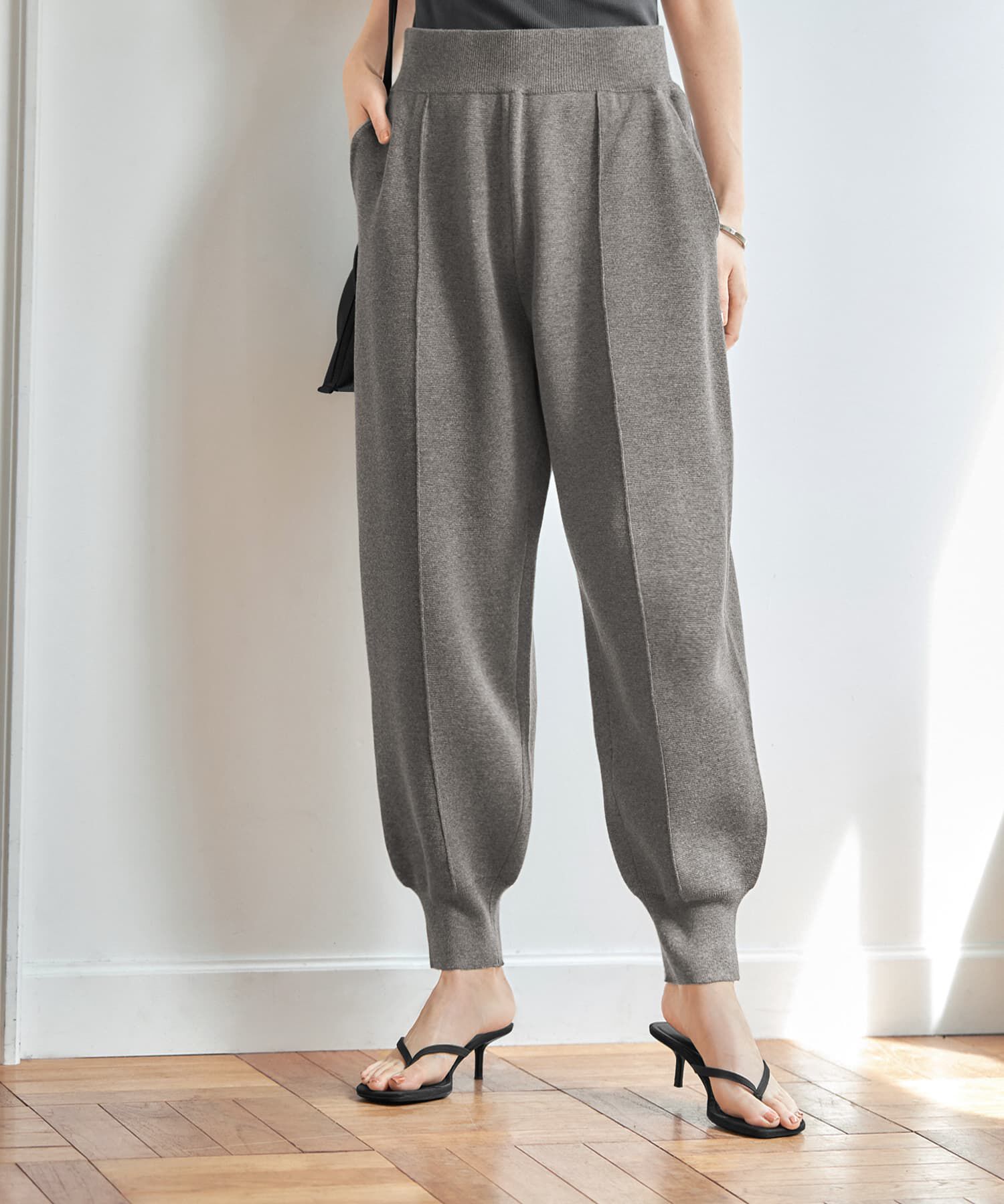 STYLE DELI「Softy Cotton／ミラノリブ編みジョガーパンツ」|その他|ミドルグレー