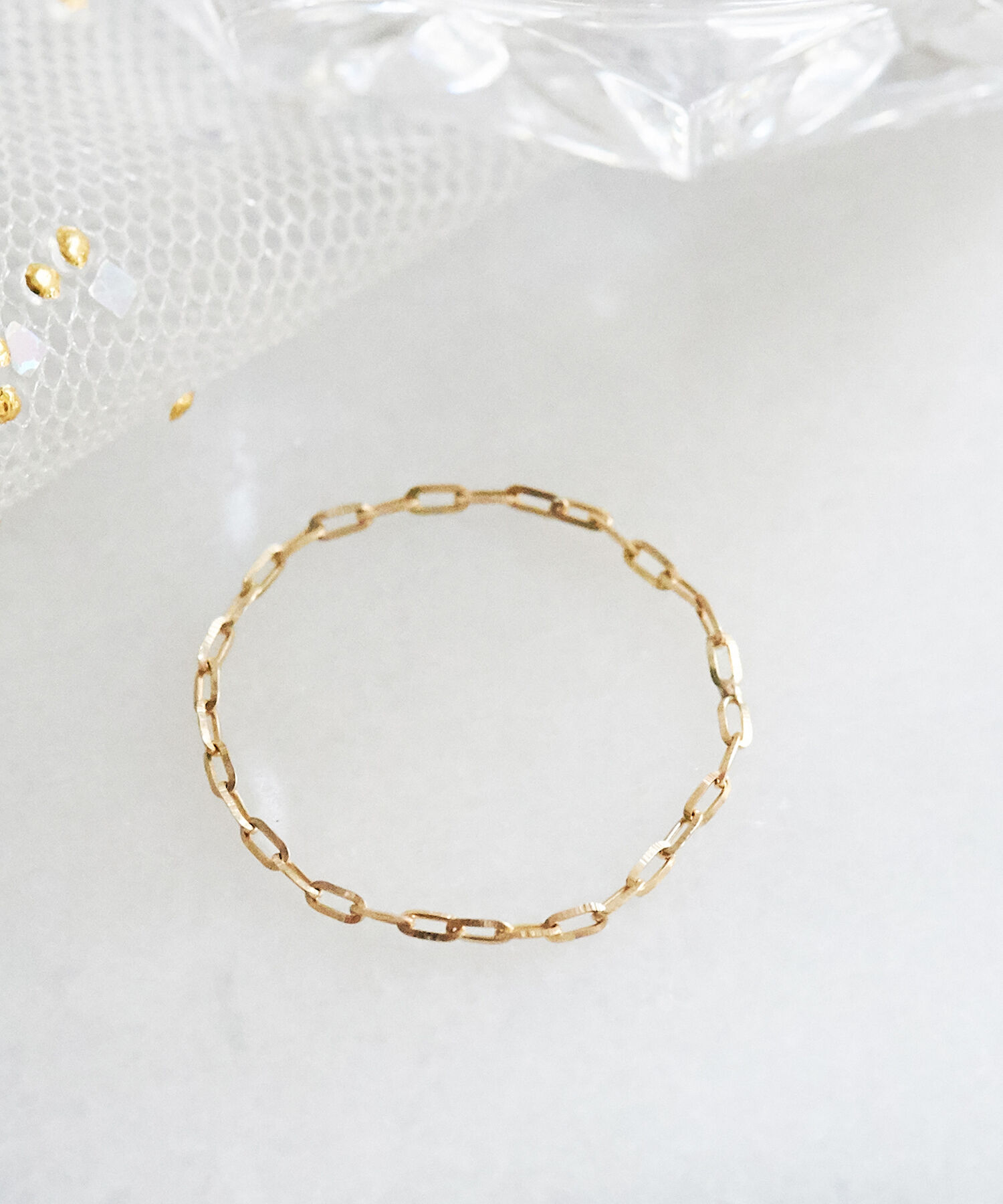 Phoebe「【K10】ブライトネスチェーンリング／BOXつき」|リング|