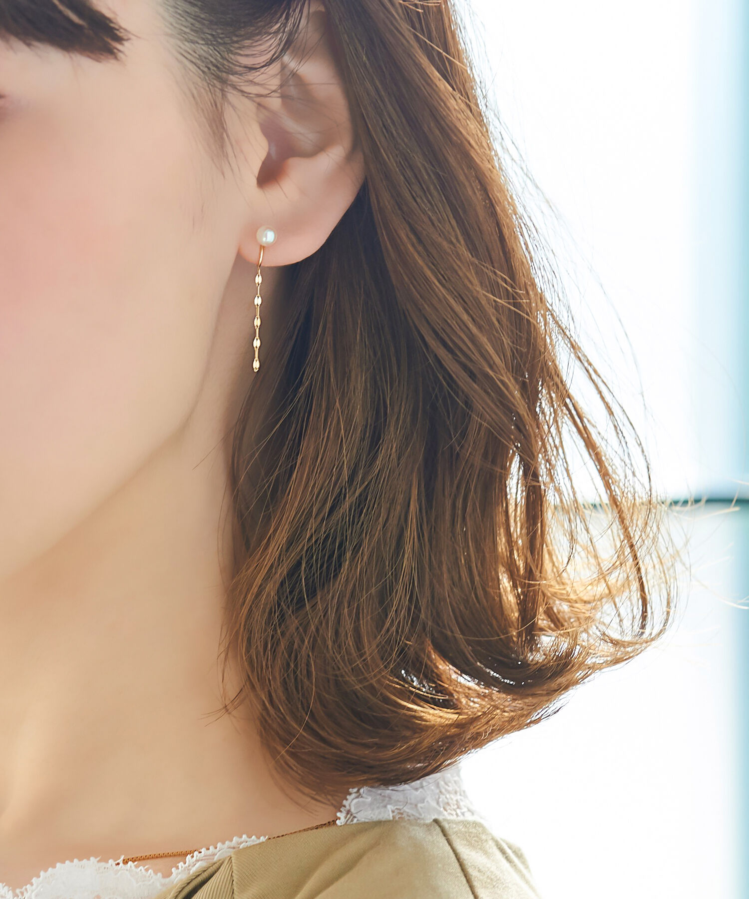 Phoebe「【K10】ウォーターパール2wayイヤリング/BOX付き」|イヤリング|