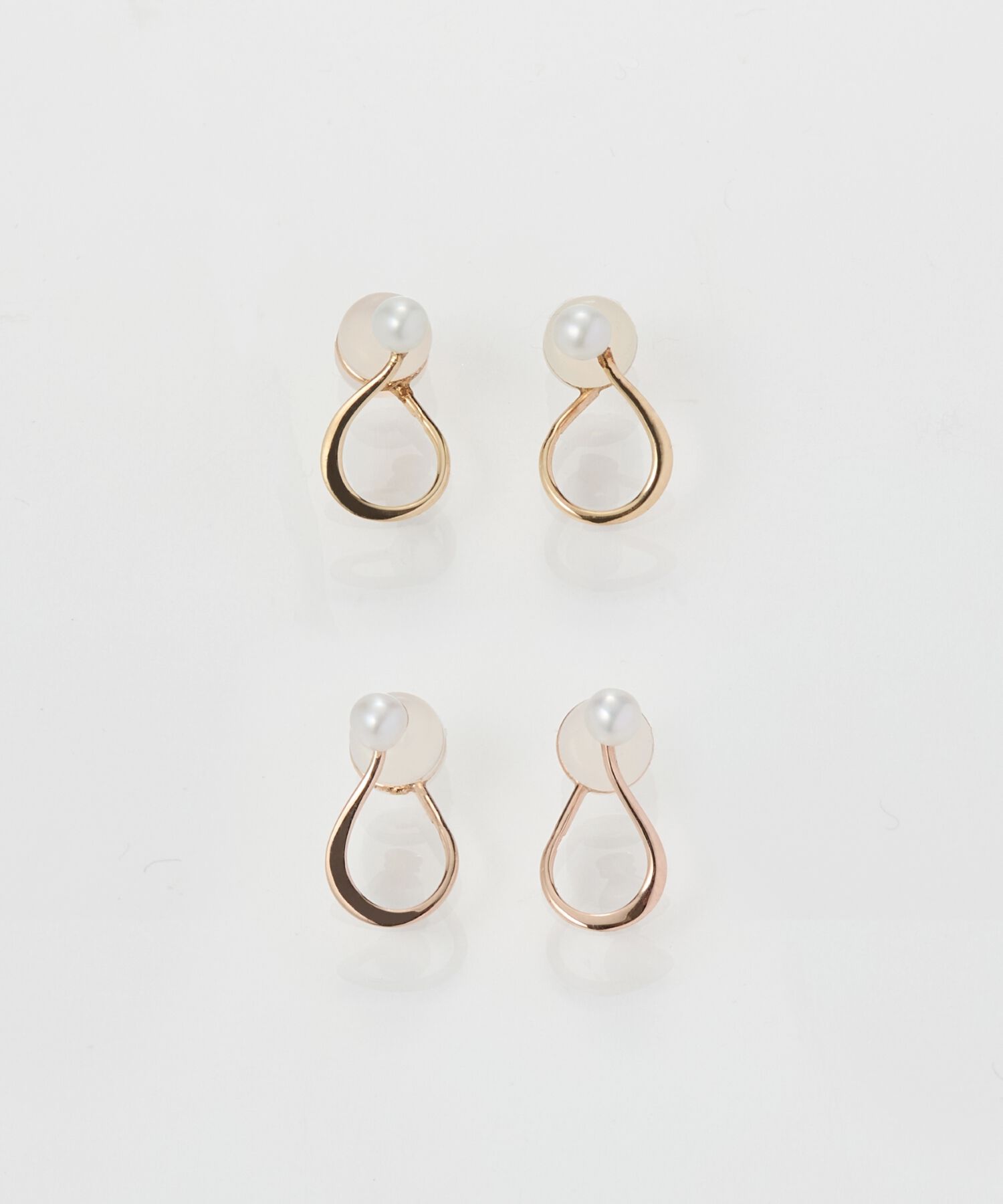 Phoebe「【K10】ウォーターパールドロップイヤリング　ローズゴールド/BOX付き」|イヤリング|