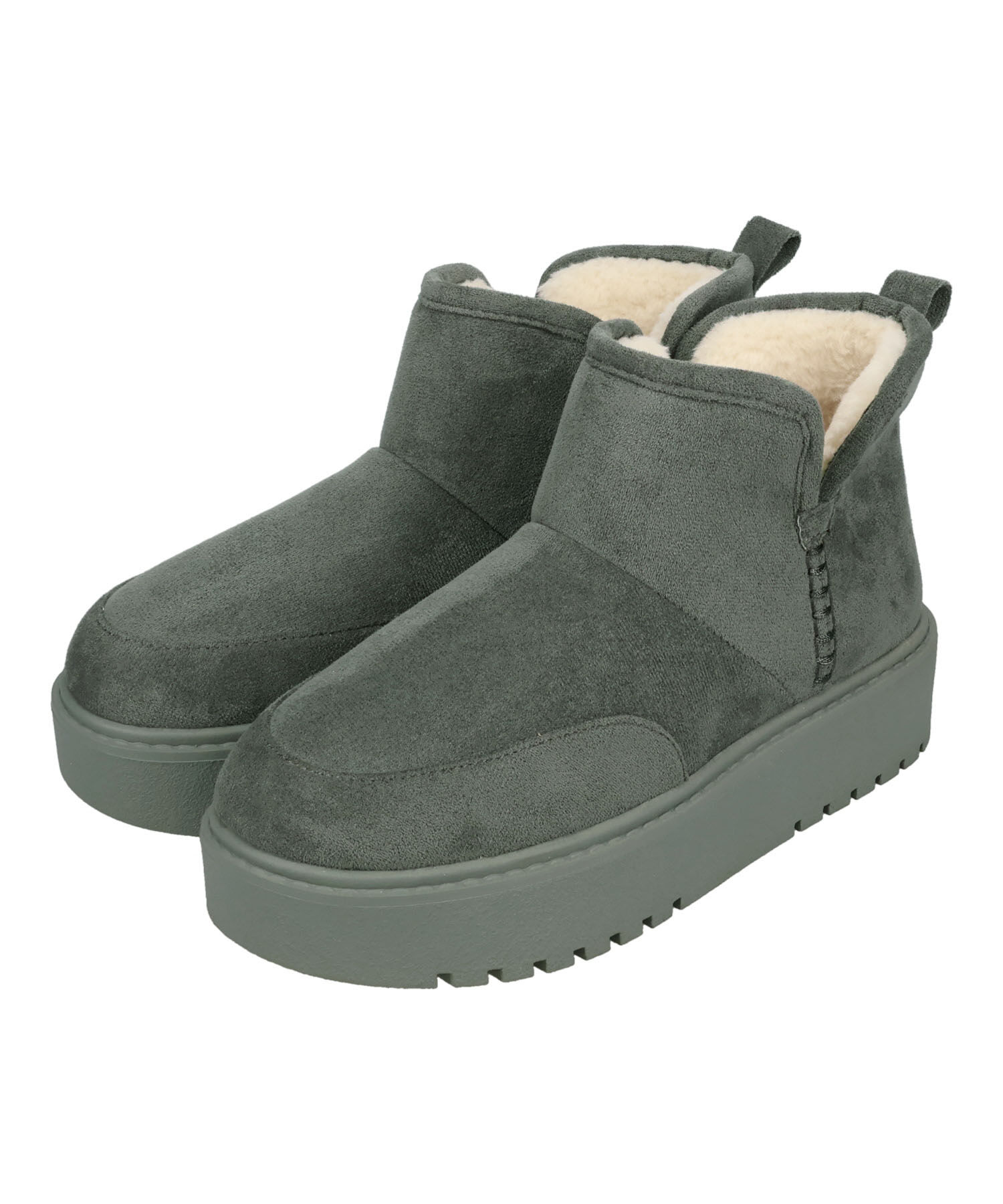 ORiental TRaffic「●2025秋冬新作●【 軽量 】 サイドスリット 厚底 ムートン ショートブーツ /51425 防寒」|ショートブーツ|