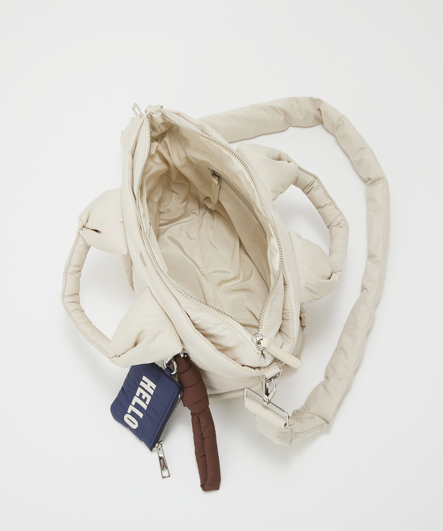 Breath TOPKAPI】パフィング 2way ミニ トートバッグ チャーム付き