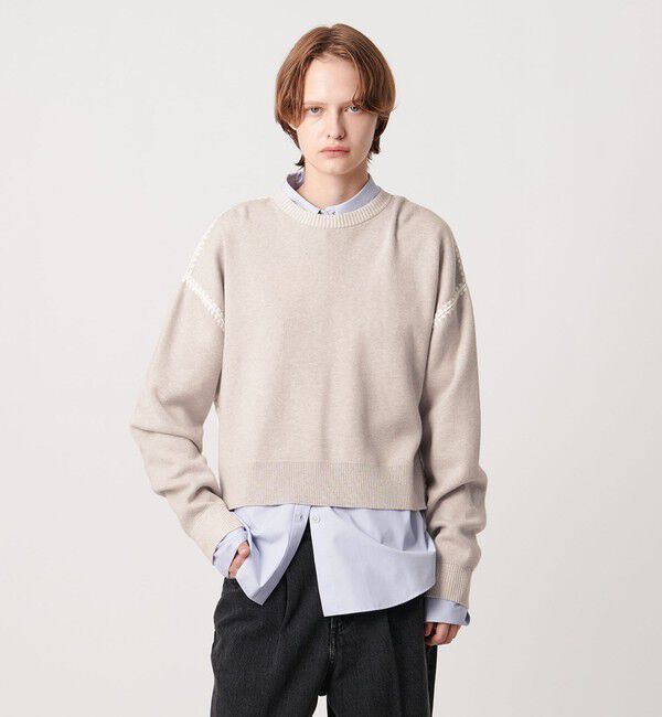 AEWEN MATOPH「＜AEWEN MATOPH＞コットンカシミヤ クラムステッチニット」|ニット・セーター|