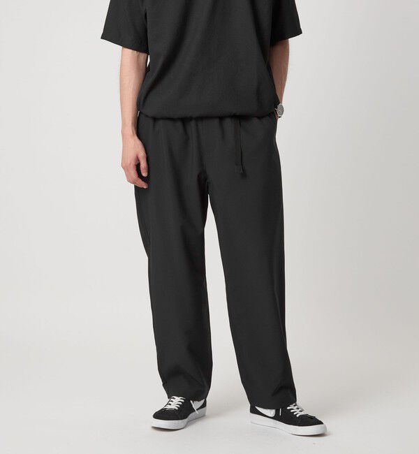 UNITED ARROWS green label relaxing「ドライポリエステル クイックベルト W3 イージーパンツ -防シワ・吸水速乾-」|その他|BLACK