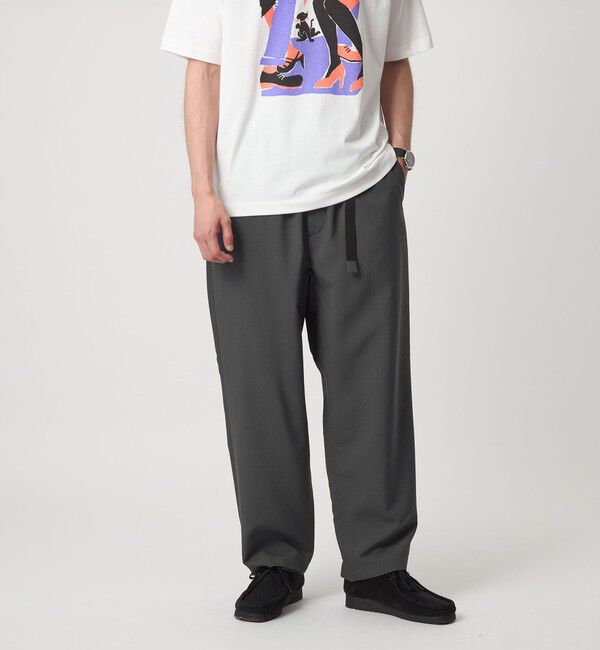 UNITED ARROWS green label relaxing「ドライポリエステル クイックベルト W3 イージーパンツ -防シワ・吸水速乾-」|その他|DK.GRAY