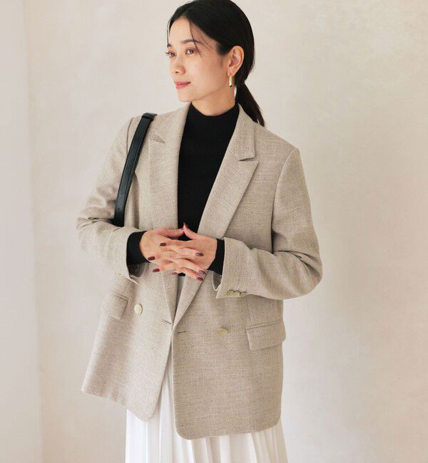 size SHORTあり］スラブ ダブル ジャケット（UNITED ARROWS green