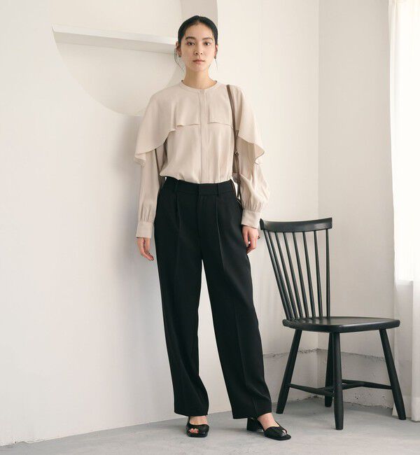 BEAUTY&YOUTH UNITED ARROWS「【WEB限定 Wardrobe DAILY MINIMAL】ダブルクロス テーパードパンツ ウォッシャブル」|スラックス|
