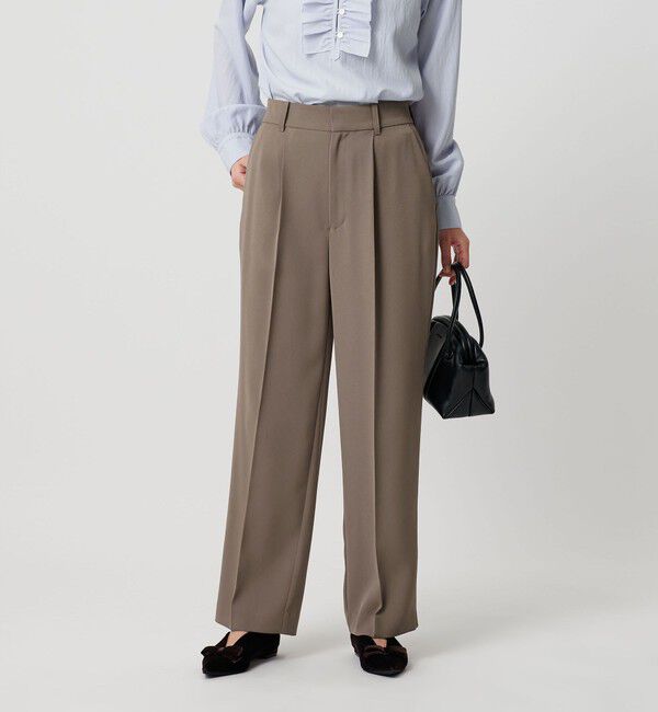 BEAUTY&YOUTH UNITED ARROWS「【WEB限定 Wardrobe DAILY MINIMAL】ダブルクロス テーパードパンツ ウォッシャブル」|スラックス|