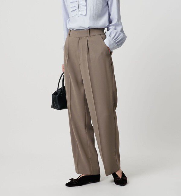 BEAUTY&YOUTH UNITED ARROWS「【WEB限定 Wardrobe DAILY MINIMAL】ダブルクロス テーパードパンツ ウォッシャブル」|スラックス|