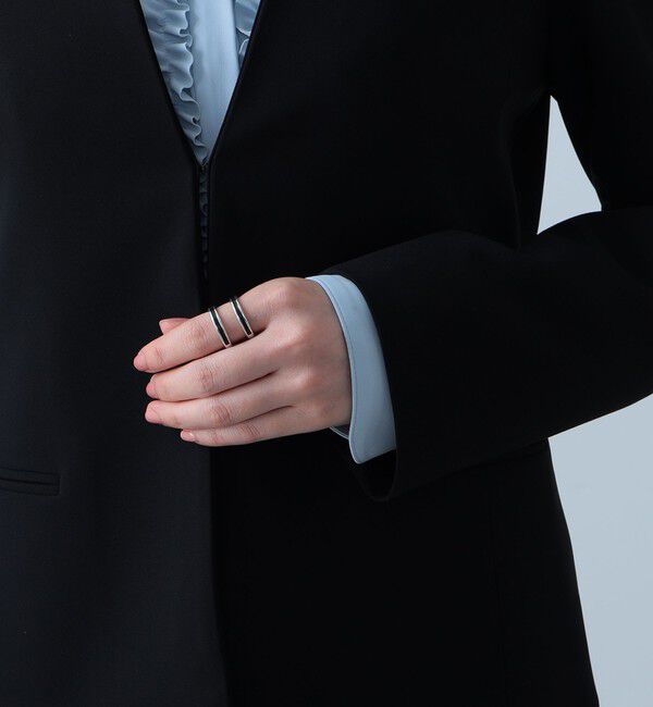 Demi-Luxe BEAMS 「トリアセ カラーレスジャケット＊」|ノーカラージャケット|