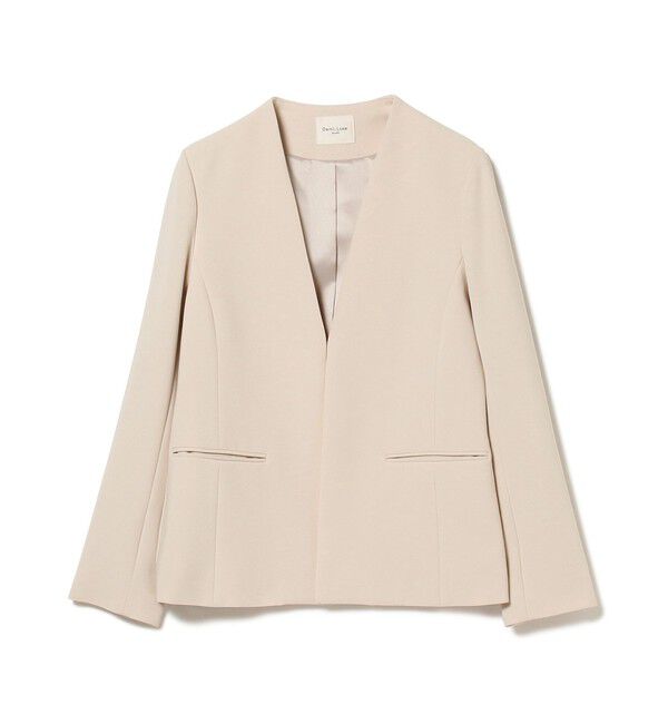 Demi-Luxe BEAMS 「トリアセ カラーレスジャケット＊」|ノーカラージャケット|