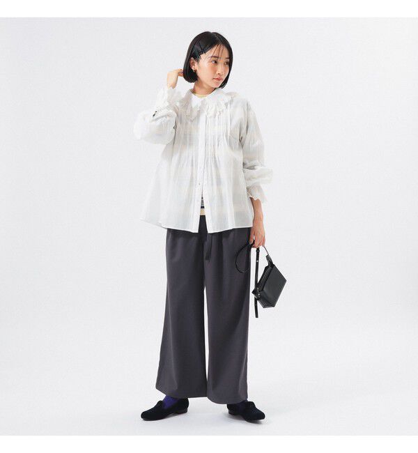 BEAMSBOY「【別注】Gramicci / 2プリーツ ワイド スラックス 25FW」|チノ|