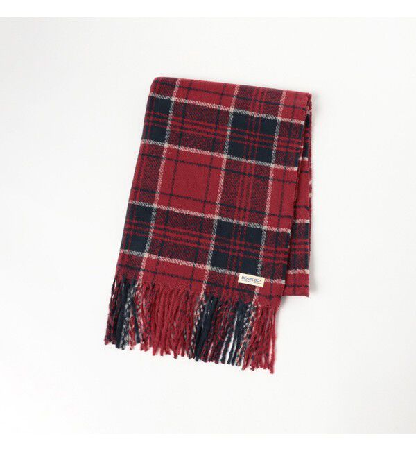 BEAMSBOY「大判 チェック柄 ストール」|マフラー|