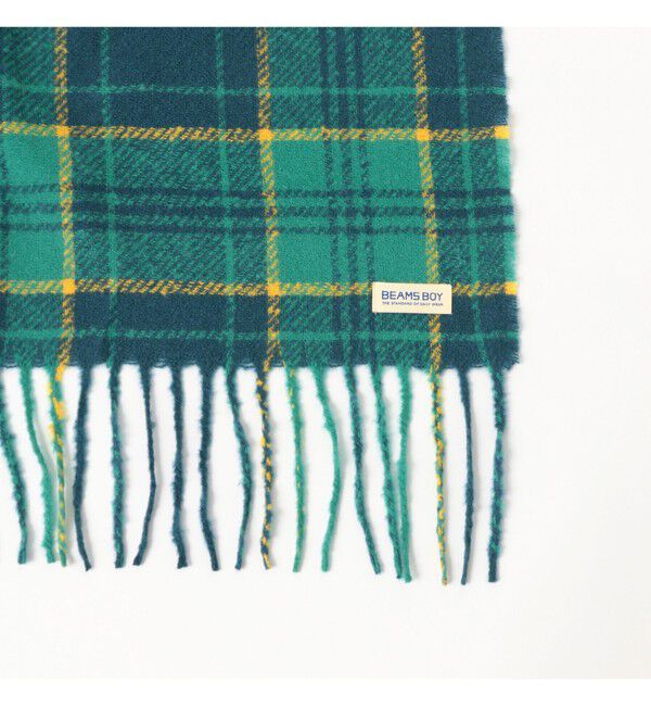 BEAMSBOY「大判 チェック柄 ストール」|マフラー|