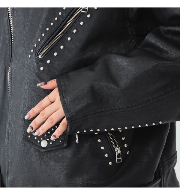 BEAMSBOY「maturely / ダブル ライダース ジャケット」|ブルゾン・スタジャン|