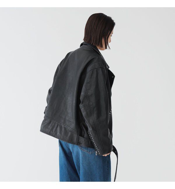 BEAMSBOY「maturely / ダブル ライダース ジャケット」|ブルゾン・スタジャン|