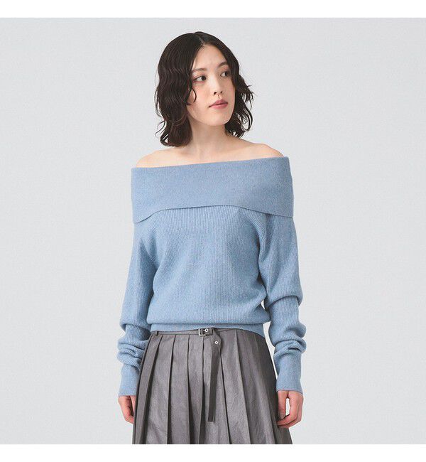 Ray BEAMS 「リブ オフショルダー プルオーバー」|ニット・セーター|
