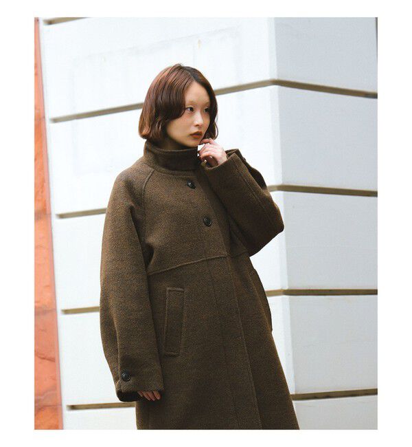 Ray BEAMS 「スタンドカラー シングル コート」|ダッフルコート|