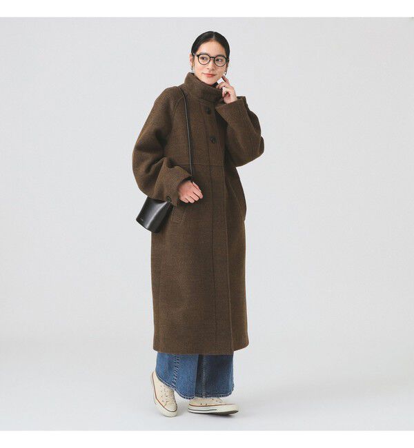 Ray BEAMS 「スタンドカラー シングル コート」|ダッフルコート|