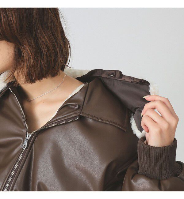 Ray BEAMS 「フェイクレザー ナカワタボマー ブルゾン」|ブルゾン・スタジャン|