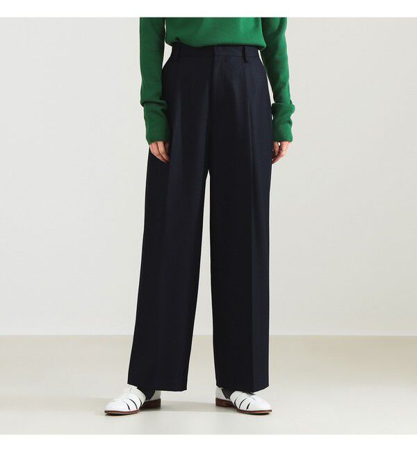 Demi-Luxe BEAMS 「AK+1 / 1タック ウール ワイドパンツ」|チノ|