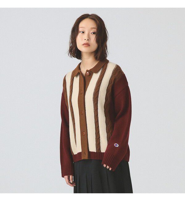 Ray BEAMS 「【別注】Champion / ニット カーディガン」|ニット・セーター|