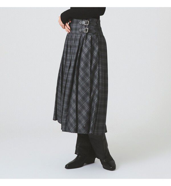 Ray BEAMS 「チェック キルト ミディスカート」|スカート|