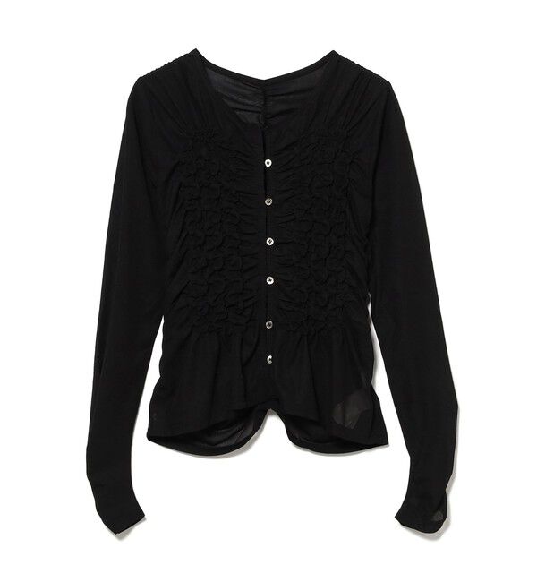 Ray BEAMS 「シャーリング ギャザー カーディガン」|カーディガン|