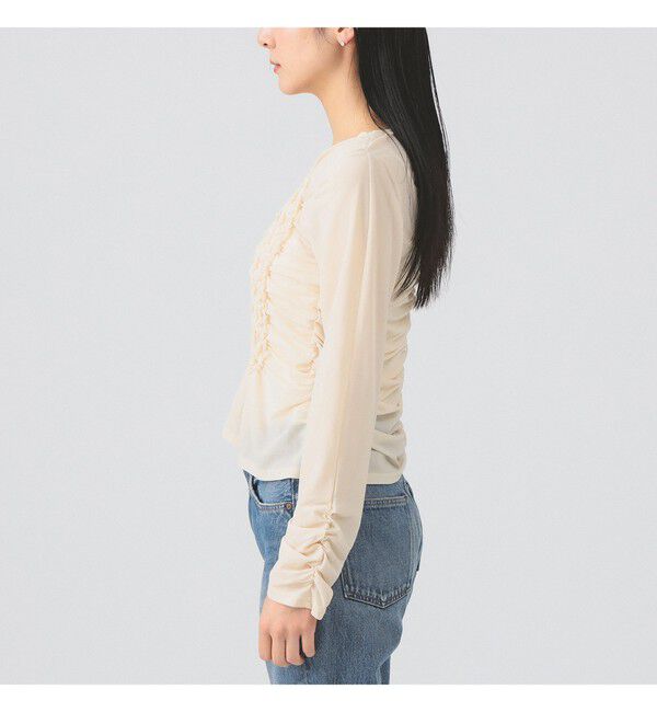 Ray BEAMS 「シャーリング ギャザー カーディガン」|カーディガン|