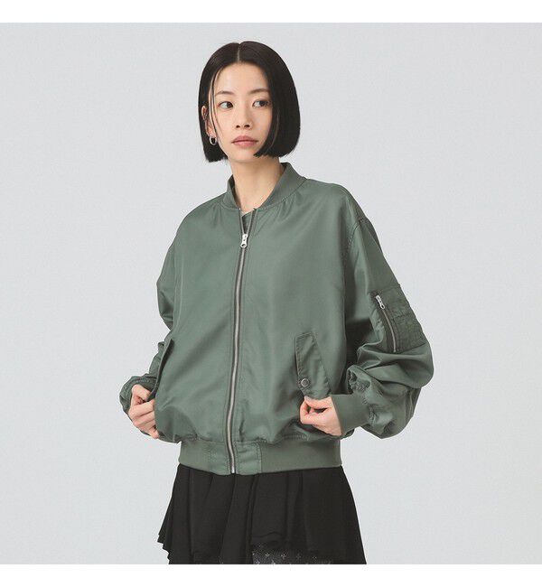 Ray BEAMS 「ギャザー アーム MA-1」|ブルゾン・スタジャン|