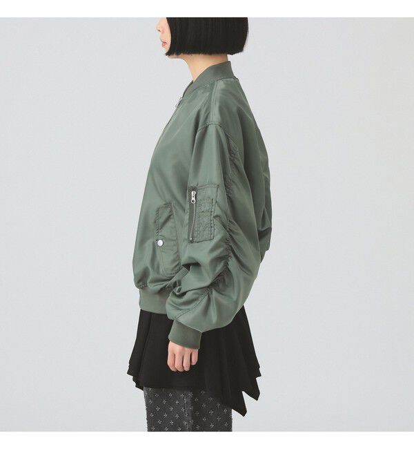 Ray BEAMS 「ギャザー アーム MA-1」|ブルゾン・スタジャン|