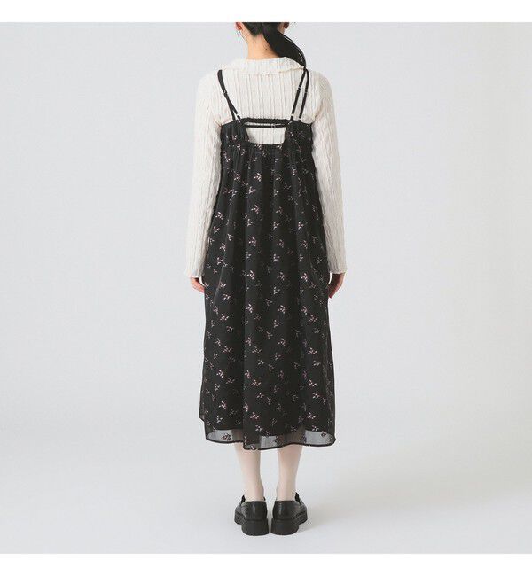 Ray BEAMS 「シアー フラワー ジャカード キャミワンピース」|ワンピース|