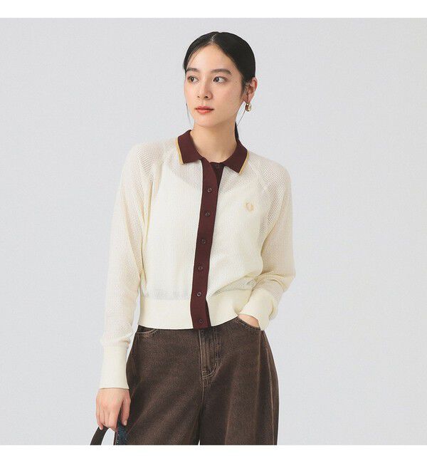 Ray BEAMS 「【別注】FRED PERRY / RIB-KNITTED CARDIGAN」|ニット・セーター|ECRU