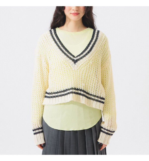 BEAMSBOY「Vネック ライン プルオーバー」|ニット・セーター|