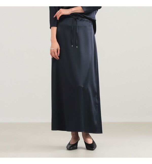 Demi-Luxe BEAMS 「トリアセ ポリエステル フラットサテン スカート」|スカート|
