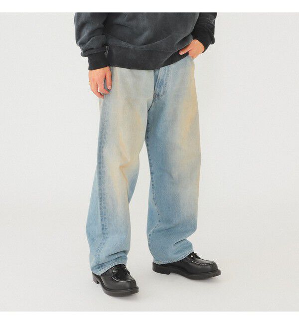 BEAMS「ワイドストレート デニムパンツ」|デニム|